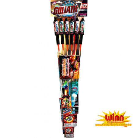 fusee feu artifice goliath assortiment familial 100 pieces 